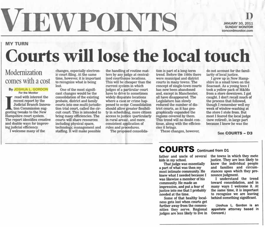 Courts will lose the local touch